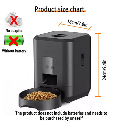 2L (2000g) Automatic Pet Feeder — Smart Programmable Food Dispenser for Cats & Dogs with Portion Control & Voice Recording