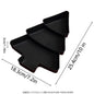 Christmas Tree Snack Plate - Food-Grade Plastic Candy, Nuts & Dry Fruit Tray (26 x 18.5 cm / 10.2 x 7.3 in)