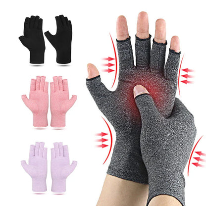 Fingerless Compression Gloves 1 Pair – Wrist Support for Hand Pain, Arthritis & Carpal Tunnel
