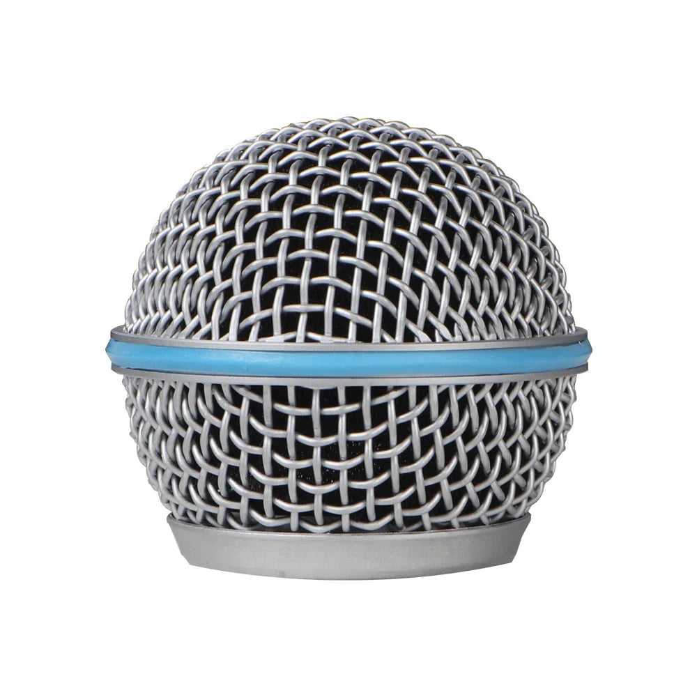Mesh Ball Head Wired Wireless Microphone Grille Microphone Replacement Head Steel Shure SM58 Beta 58A