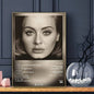 Singer Adele Poster HD Art Sticky Wall Waterproof Home Living Room Bar Decoration