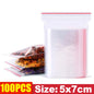Clear Thick Resealable PE Bags – Reclosable Zip Storage Pouches for Jewelry, Food & Crafts (Sizes 4×6–12×18 cm / 1.6×2.4–4.7×7.1 in, 100–500 Pack)