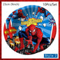 Spiderman Kids Birthday Party Supplies - Disposable Tableware Set with Plates, Cups, Napkins & Favor Bags