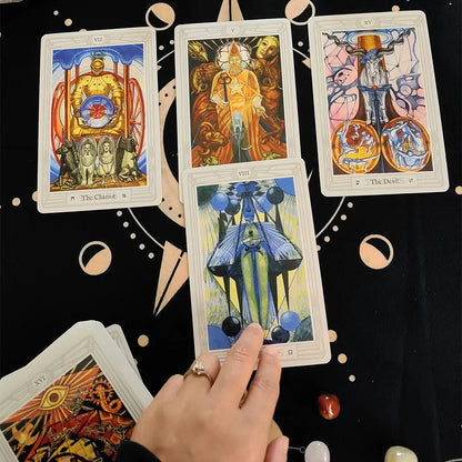14.8x9.5cm Super Large Thoth Cards 3 Magicians Oracle Deck America Edition Tarot Board Games in Gift Box for Party or Collectors