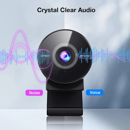 4K UHD USB Webcam with Built-In Microphone — 1080P/60fps HD Mini Camera for PC, Laptop & Desktop
