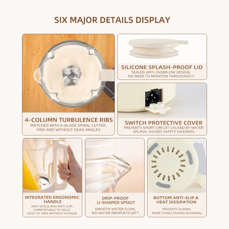 SUNATUR 2025 New Mini Blender Multifunctional Soy Milk Maker Automatic Home Use Philippines