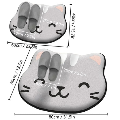 Thickened Special-Shaped Bathroom Mat – Absorbent Non-Slip Flannel Rug