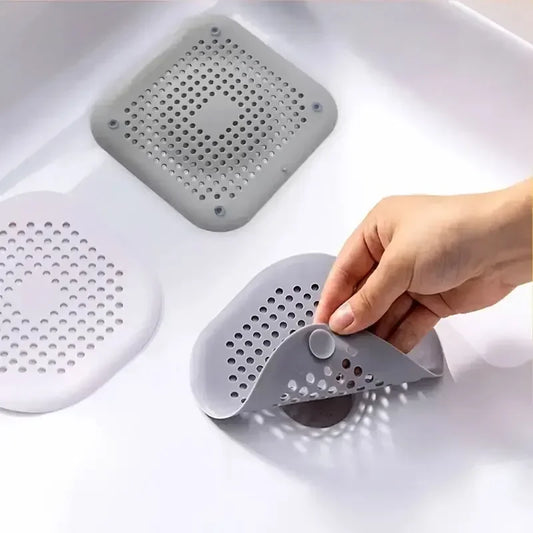 Silicone Suction Hair Catcher Shower Drain Strainer — Sink & Bathtub Plug Stopper