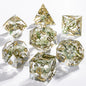 Handmade Resin 7-Piece D20 Polyhedral Dice Set for Dungeons & Dragons & Tabletop RPGs