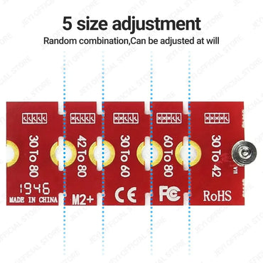 M.2 NVMe SSD Extension Bracket Adapter – Adjustable 2230/2242/2260/2280 NGFF Transfer Plate
