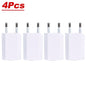 EU Plug USB Wall Charger 5V 1A Travel Adapter, Universal Smartphone USB Charger, 1-5 Pack