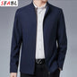 Men's Business Casual Zipper Blazer Jacket - Smart Casual Outerwear for Spring & Autumn