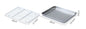 304 Wire Steaming Kebab Barbecue Mesh Rack BBQ Grill Mesh Net Carbon Stainless Steel deep Square Plate cafeteria Storage trays