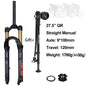 120mm (4.7in) Travel Mountain Bike Air Fork 27.5/29 in, 32mm (1.26in) Stanchion Magnesium Alloy Suspension - Orange