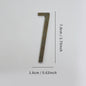Bronze Door Number with Backing Adhesive 7cm Metal House Number Apartment Door Number for Outdoor Hotel Home Mailbox Label