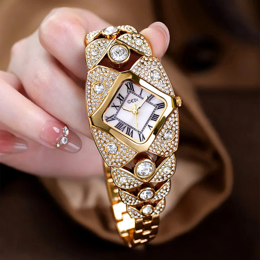 New Women Watch Light Luxury Brand Diamond Inlaid Bracelet Watches