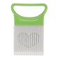 Colorful Onion Slicer with Stainless Steel Holder – Hands-Free Vegetable & Potato Chopper