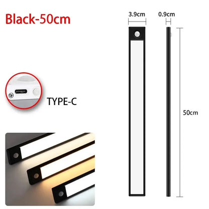 Rechargeable Motion Sensor LED Night Light Rectangle 50cm (19.7 in) Emergency Light