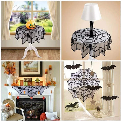 Black Bat Halloween Decoration Cloth - 91 x 58 cm