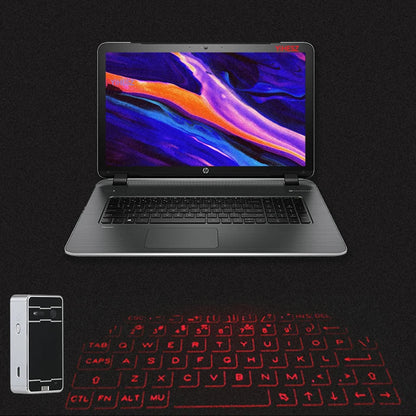 YiHeSZ KB560 Laser Projection Keyboard - Bluetooth + USB, Full-Size QWERTY, Mouse Function, iOS/Android/Windows/Mac, Rechargeable