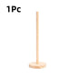 Bamboo Paper Towel Holder Wooden Dispenser Round Countertop Stand Kitchen Bathroom Organization Jewelry Accessories Storage Rack
