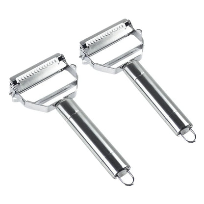 Stainless Steel Double-Head Vegetable Peeler - Multi-Function Fruit & Melon Peeler