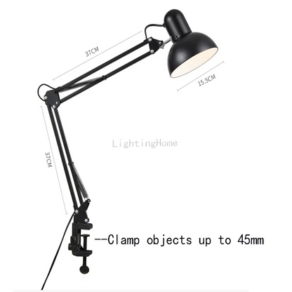 LED Eye Protection Table Lamp Long Arm Folding Clip Lamp Learning Nail Art Embroidery Shooting Work Fill Light Desk Lamp