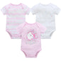 3/6 PCS Baby Cotton Bodysuits Set Short Sleeve Summer Outfits for Newborn Boys & Girls 0–12 Months