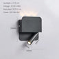 Modern Minimalist Led Wall Lamp USB Charging Indoor Bedroom Lamp Hotel Bedside Reading Lamp Wall Lights Sconce Switch AC 90~240V