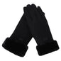 Women’s Furry Winter Gloves - Wrist-Length Full-Finger Touchscreen Mittens for Outdoor Sports