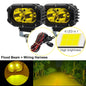 4 in (100 mm) LED Pod Light - Combo Spot + Flood Beam 9-30V Driving Work Fog Light for Car Motorcycle ATV UTV SUV Off-Road 4x4 Boat Truck