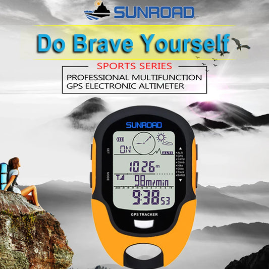 Handheld GPS Altimeter Barometer Compass for Hiking, Camping & Fishing - Portable Outdoor Navigation