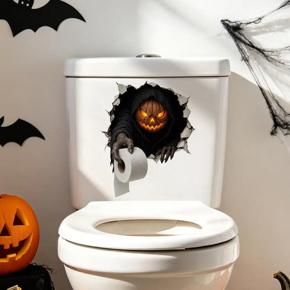 Halloween Broken Wall Sticker, Scary Ghost Design, 24 × 29cm
