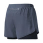 Men’s 2-in-1 Running Shorts – Quick-Dry Double Layer Gym Shorts for Training, Workout & Bodybuilding (Black)