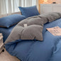Reversible Brushed Microfiber 4-Piece Bedding Set – Duvet Cover, Sheet & 2 Pillowcases – Sizes 150×200 to 220×240 cm (59×79 in to 87×94 in)