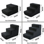 Pet Stairs for Dogs & Cats — 2/3/4-Step Detachable Sponge Ramp, Washable Waterproof Pet Ladder