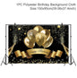 Gold Glitter Happy Birthday Party Backdrop For Photo Black  Happy Birthday Adult Theme Party Decoration Supplies DIY Backdrops