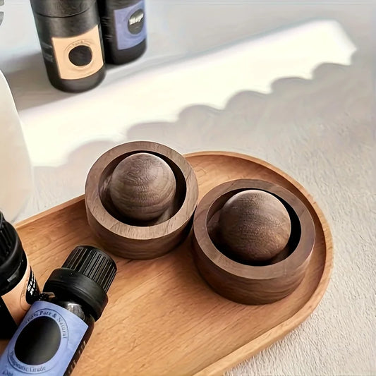Wooden Spherical Essential Oil Diffuser for Car & Home - Aroma Diffuser for Bedroom