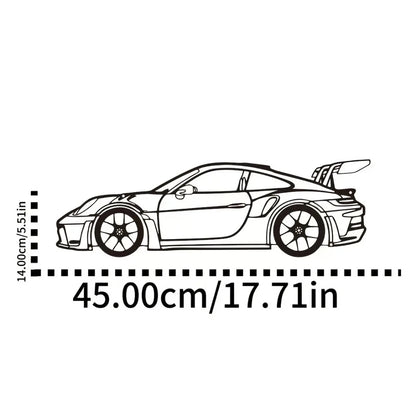 Decorative Hot Border Metal Line Art Designed Specifically for Passionate Automotive Aficionados Looking To Create Wall Displays