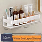 Bathroom Shelf Wall-Mounted Spice Rack Multifunctional Item Shelf Condiment Storage Shampoo Organizer Rack Kitchen Accessories