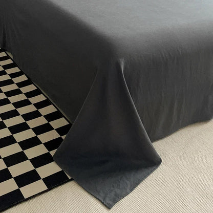 Washed Cotton Duvet Cover Bedding Set with Flat Sheet & Pillowcases, Queen & King Available