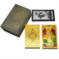 Gold Foil Tarot Plastic Cards Rose Pink Oracle Waterproof Card Deck Mysterious Board Game Divination Cards