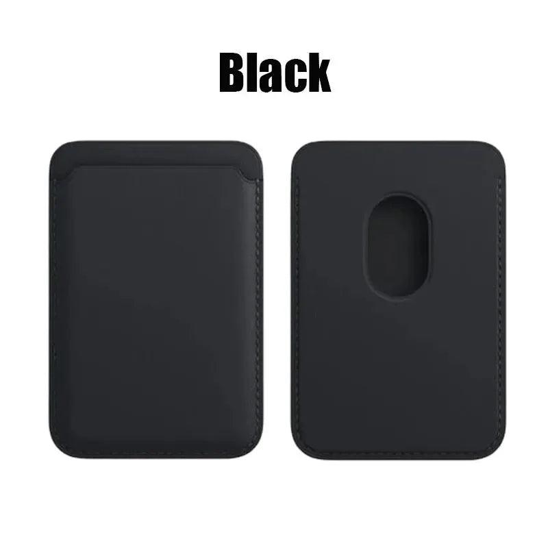 MagSafe PU Leather Magnetic Card Wallet — Slim Magnetic Card Holder for MagSafe-Compatible Smartphones