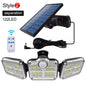 4-Head Outdoor Solar Motion Sensor Light – 122 LED Floodlight, 3000 Lumens, 270° Wide-Angle IP65 Waterproof Security Lamp