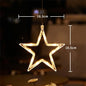 Battery-Operated Christmas LED Snowflake & Santa Hanging Window Ornaments – Warm White Holiday Decor