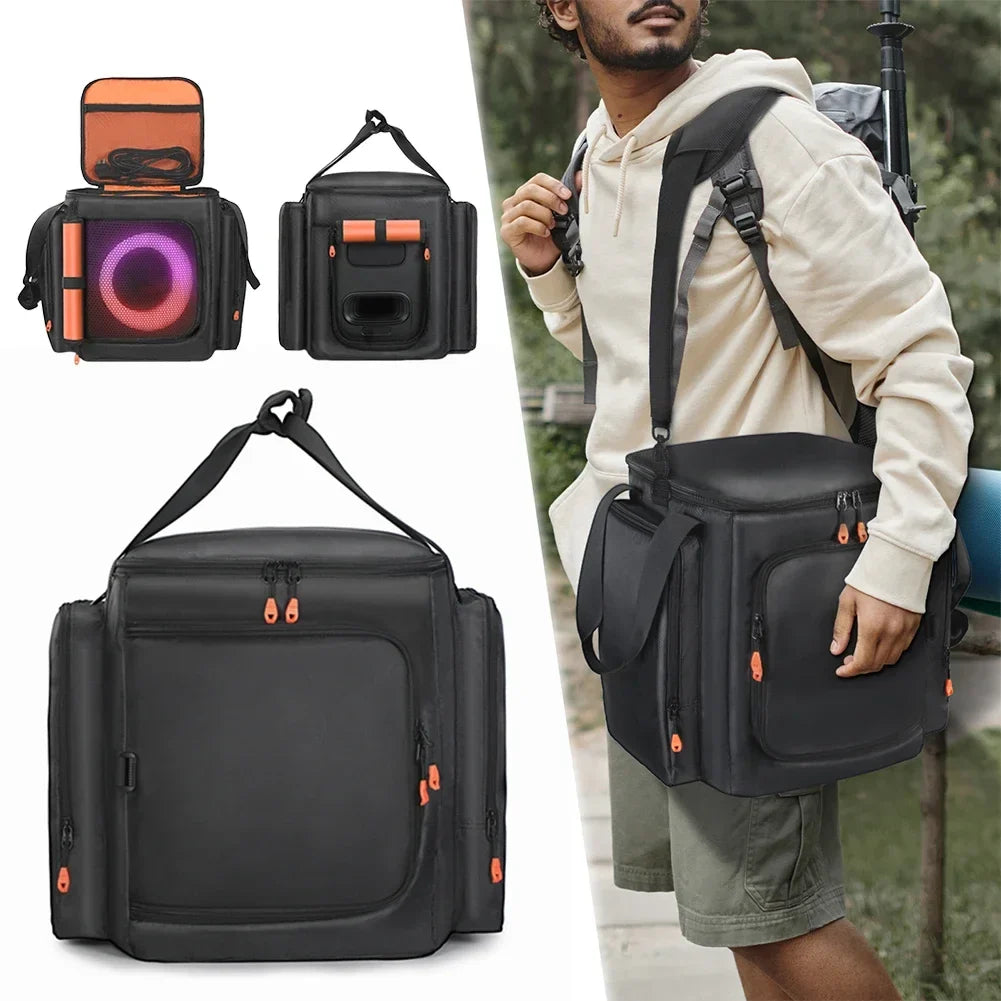 For JBL Partybox Encore Essential 2 Padded Speaker Protective Cover Shockproof Double-Sided Speaker Storage Bag Encore Essential