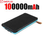 200000mAh Solar Power Bank with Folding Solar Panel Portable Waterproof Fast Charger Dual USB & USB-C for Camping