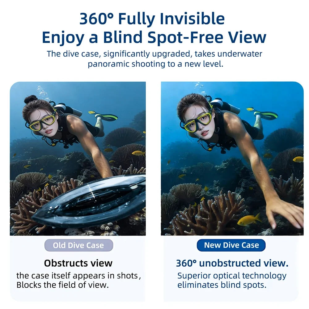 Seafrogs 50meter waterproof camera housing for Insta 360 X5