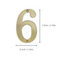 1Pcs 3Inch Metal House Numbers with M2 Screws Solid Zinc Alloy Mailbox Numbers 3D Address Numbers for Outside House Apartment
