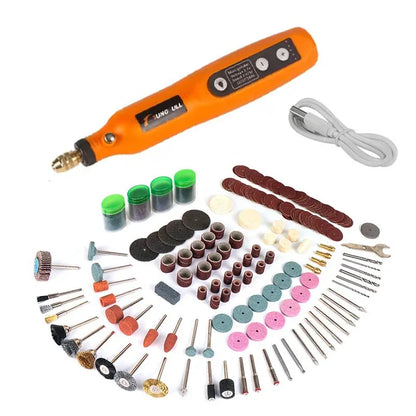 USB Rechargeable Wireless Engraving Pen - Mini Cordless Rotary Drill with Grinding Accessories